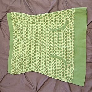 Green flower tube top with pocket pouch. Worn once. Size large. Smoke free home.